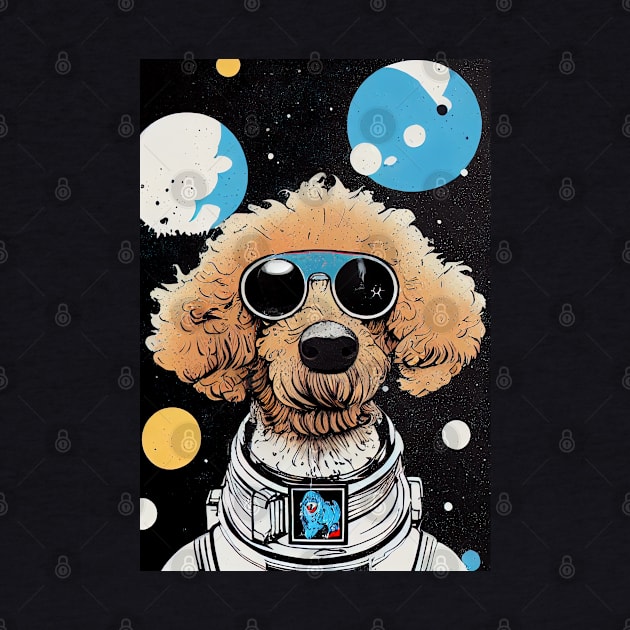 Astronaut royal poodle portrait by etherElric